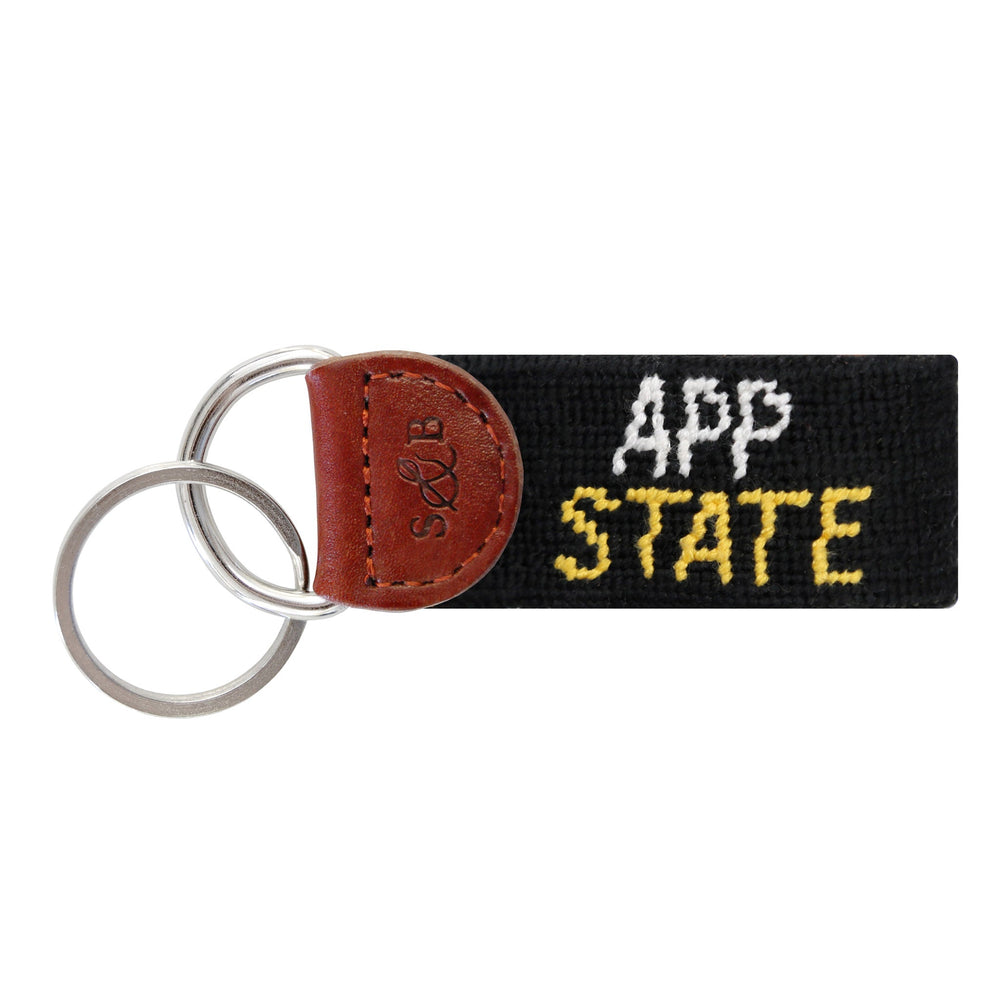 Smathers and Branson Appalachian State Text Needlepoint Key Fob 