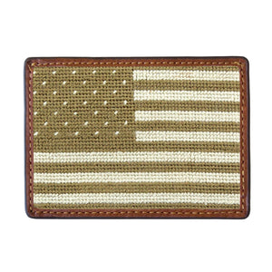 Smathers and Branson Armed Forces Flag Needlepoint Credit Card Wallet Front side