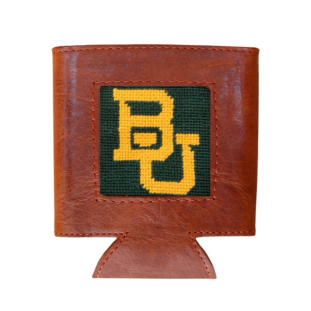 Smathers and Branson Baylor Needlepoint Can Cooler Dark Pine   