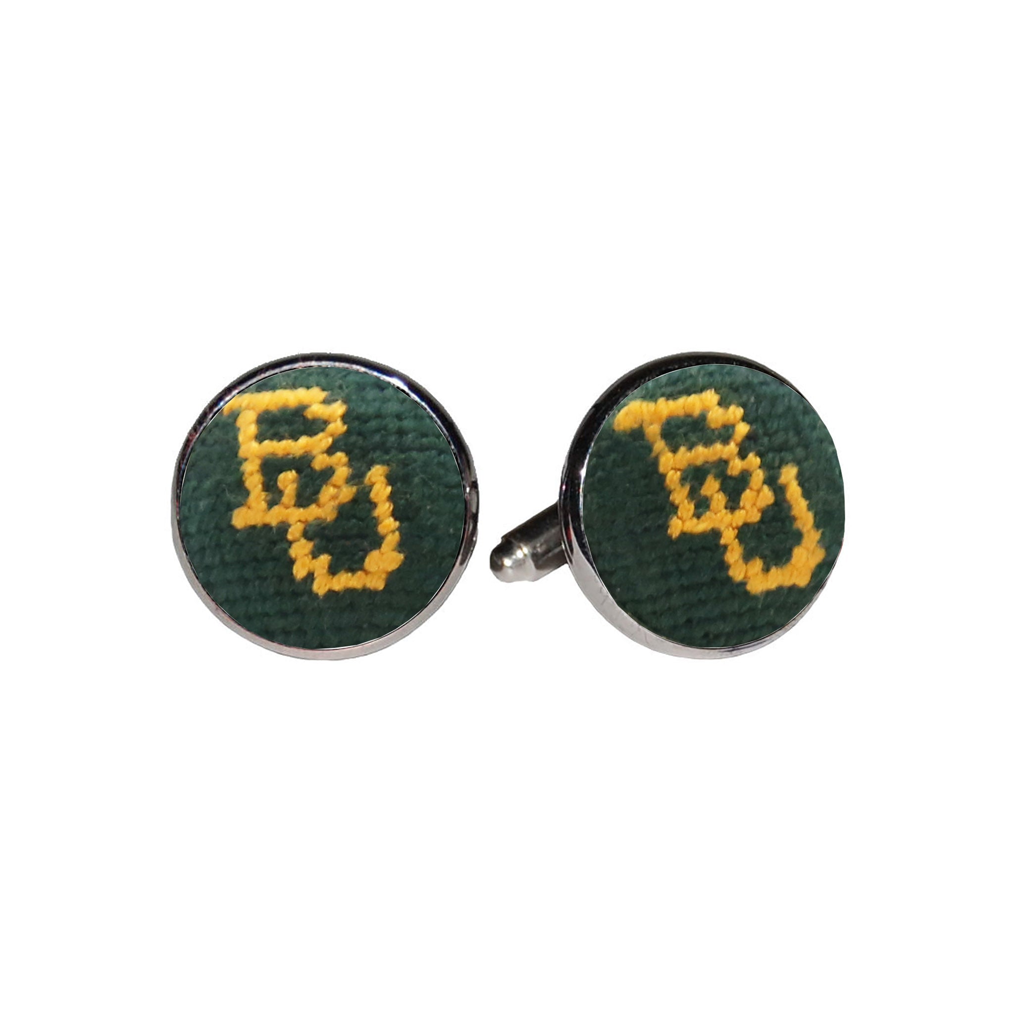 Smathers and Branson Baylor Needlepoint Cufflinks  