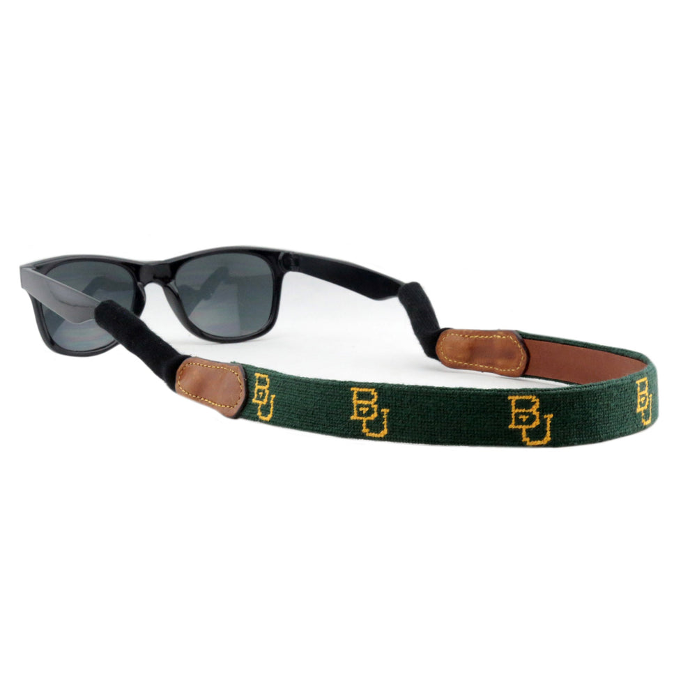 Smathers and Branson Baylor Needlepoint Sunglass Strap Attached to glasses  