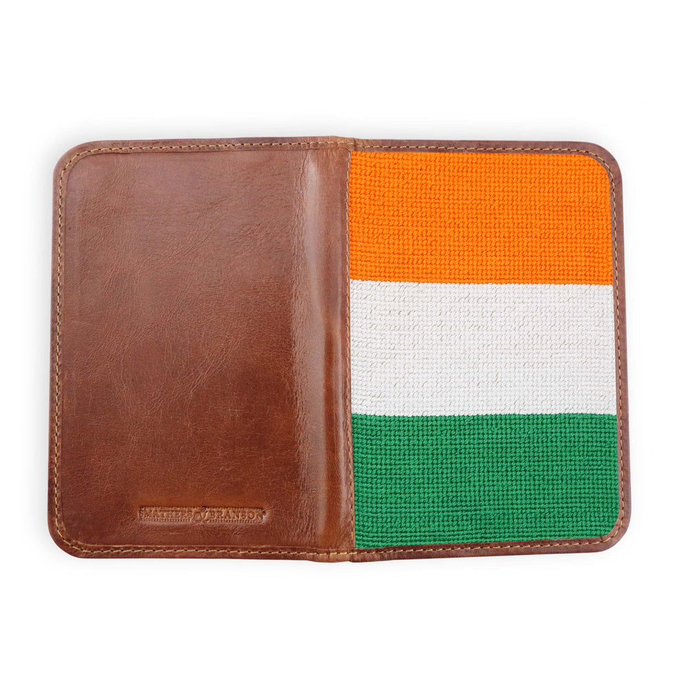 Smathers and Branson Big Irish Flag Multi Needlepoint Golf Scorecard Holder Opened 