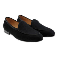 Smathers and Branson Black Needlepoint Belgian Loafers Black Pair 