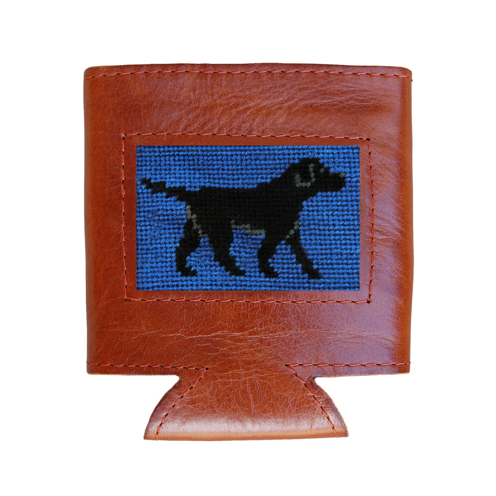 Smathers and Branson Black Lab Blueberry Needlepoint Can Cooler   