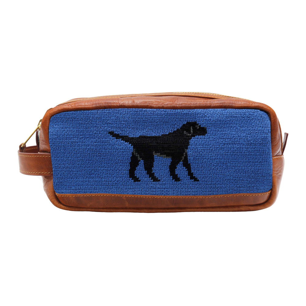 Smathers and Branson Black Lab Blueberry Needlepoint Toiletry Bag 