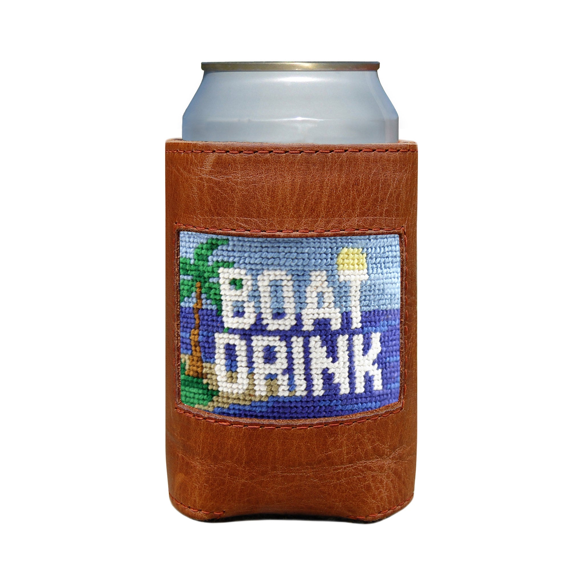 Smathers and Branson Boat Drink Multi Needlepoint Can Cooler   