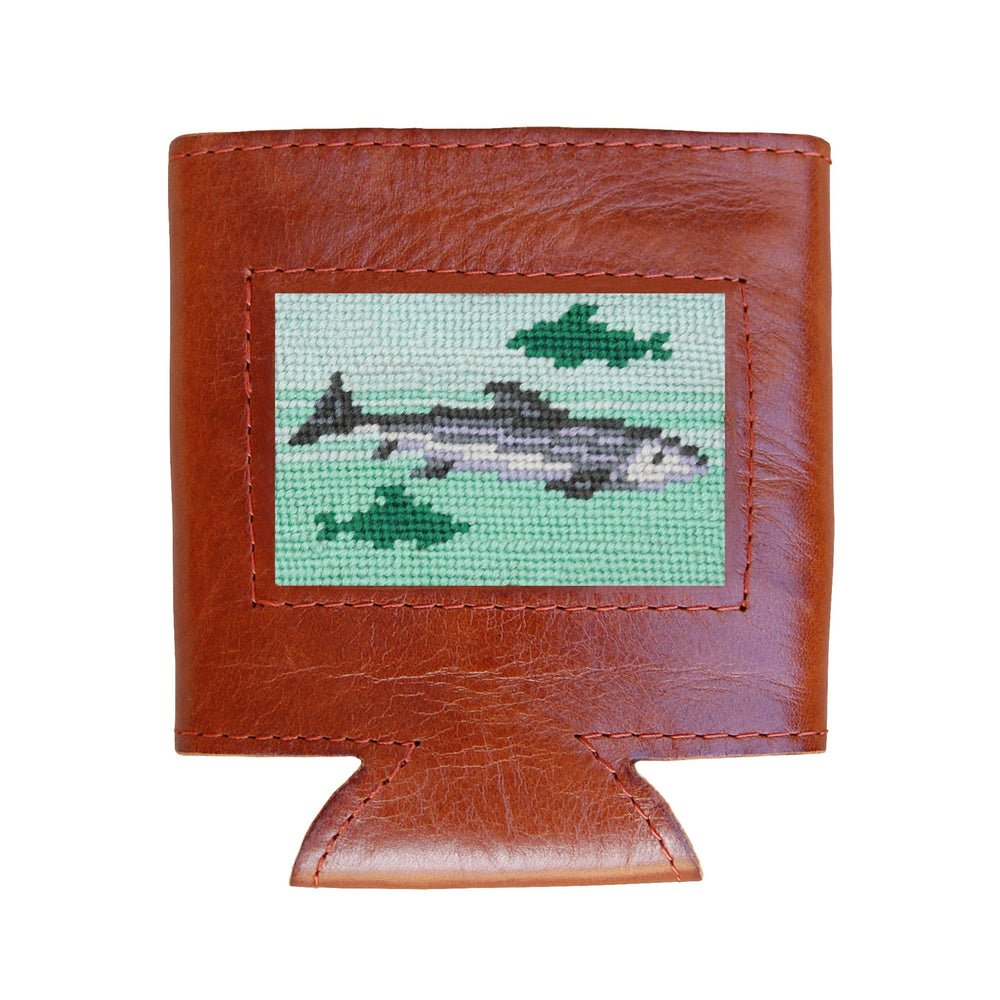 Smathers and Branson Bonefish Flats Multi Needlepoint Can Cooler   