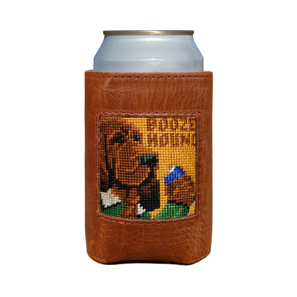 Smathers and Branson Boozehound Mustard Needlepoint Can Cooler   