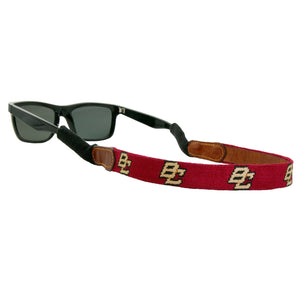 Smathers and Branson Boston College Needlepoint Sunglass Strap Attached to glasses  