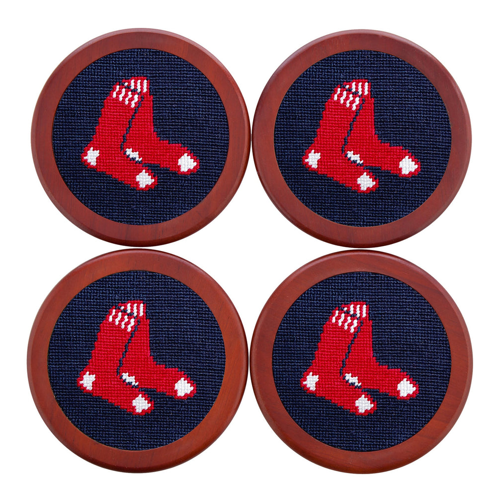 Smathers and Branson Boston Red Sox Needlepoint Coasters   