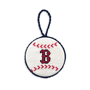 Smathers and Branson Boston Red Sox Baseball Needlepoint Ornament  