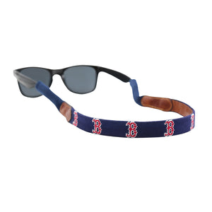 Smathers and Branson Boston Red Sox Needlepoint Sunglass Strap Attached to glasses  