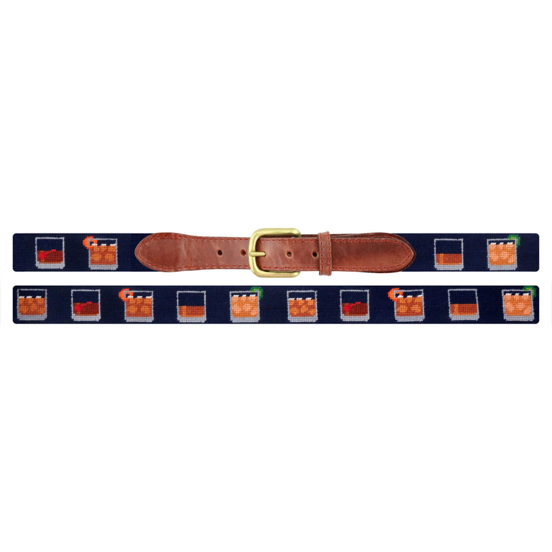 Smathers and Branson Bourbon Five Ways Belt Dark Navy