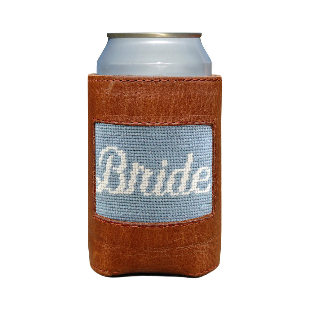 Smathers and Branson Bride Antique Blue Needlepoint Can Cooler   