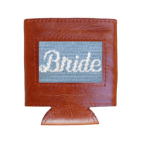 Smathers and Branson Bride Antique Blue Needlepoint Can Cooler   