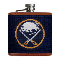 Smathers and Branson Buffalo Sabres Needlepoint Flask Front 