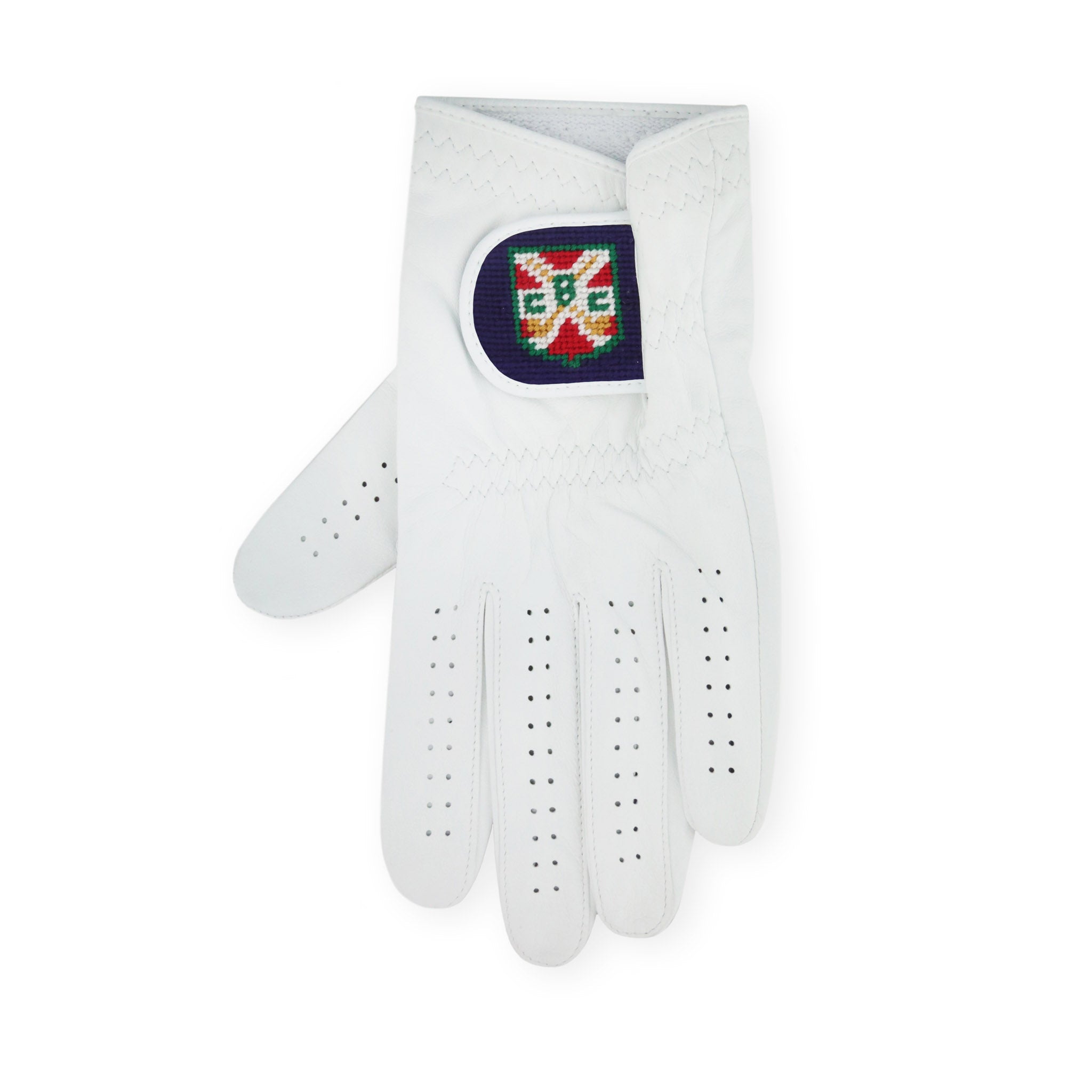 Smathers and Branson Bushwood Dark Navy Needlepoint Golf Glove  