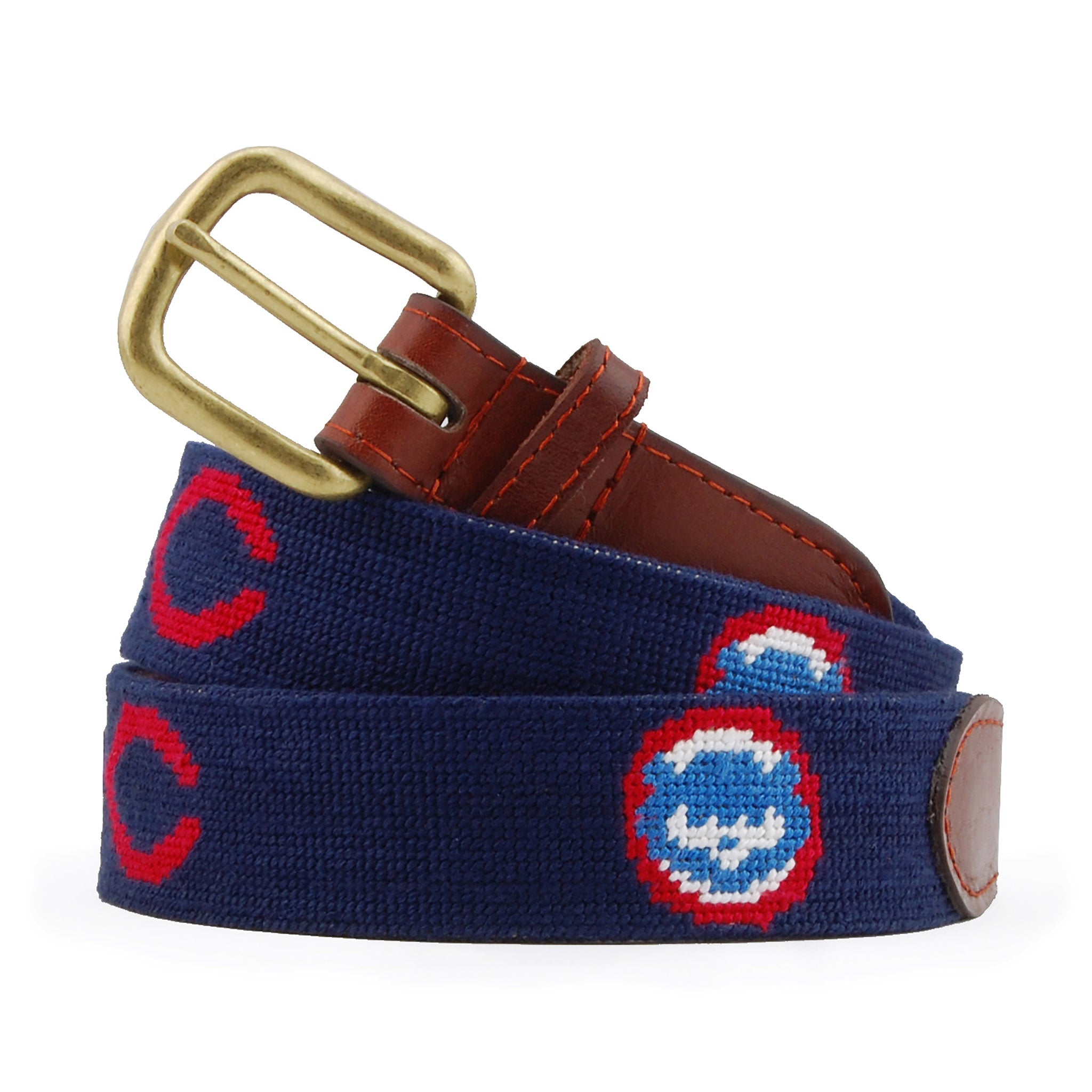Smathers and Branson Chicago Cubs Cooperstown Needlepoint Belt 