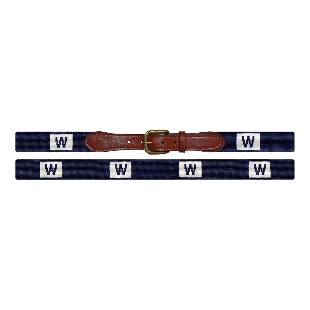 Smathers and Branson Chicago Cubs W Flag Needlepoint Belt Laid Out 