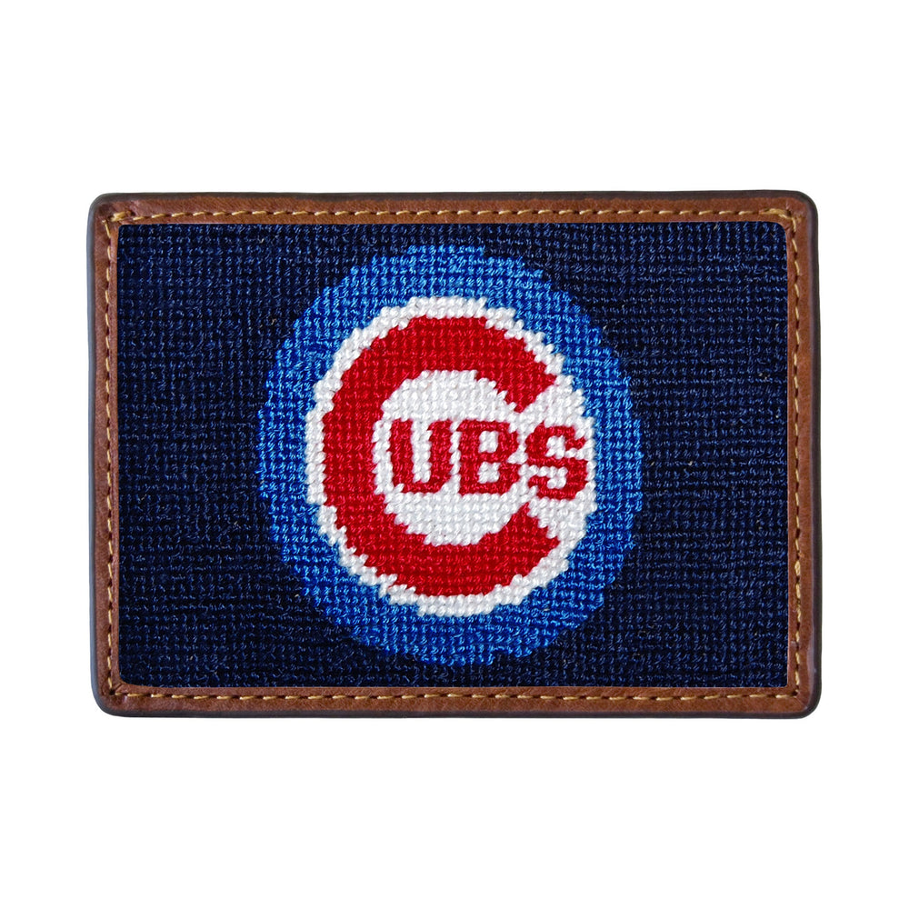 Smathers and Branson Chicago Cubs Needlepoint Credit Card Wallet Front side