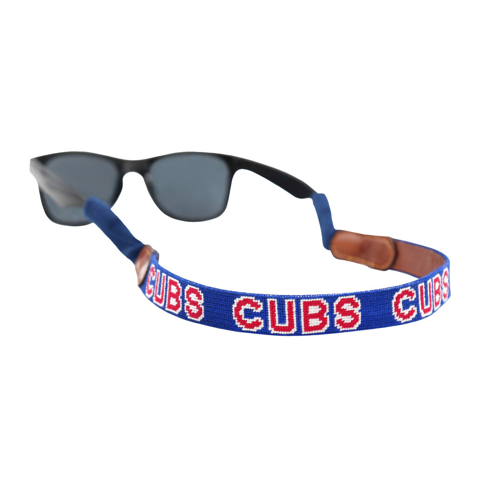 Smathers and Branson Chicago Cubs Needlepoint Sunglass Strap Attached to glasses  