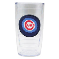 Smathers and Branson Chicago Cubs Needlepoint Tervis Tumbler Dark Navy Navy Edge   