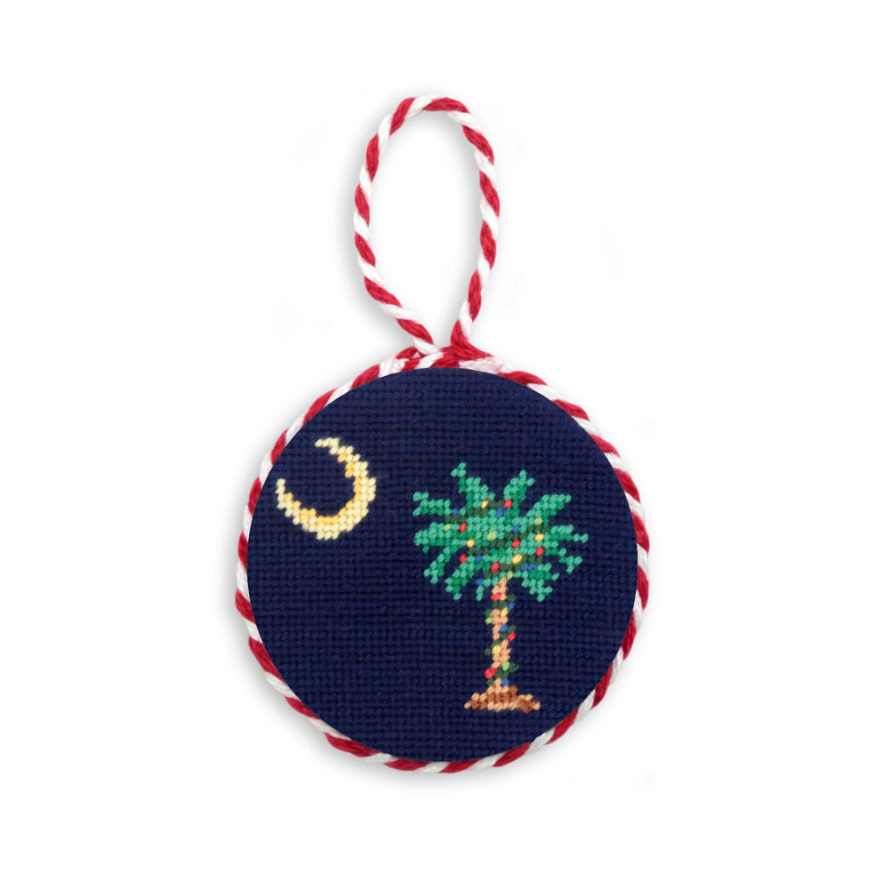 Smathers and Branson Christmas Palmetto Needlepoint Ornament  