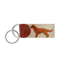 Smathers and Branson Chocolate Lab Light Khaki Needlepoint Key Fob  