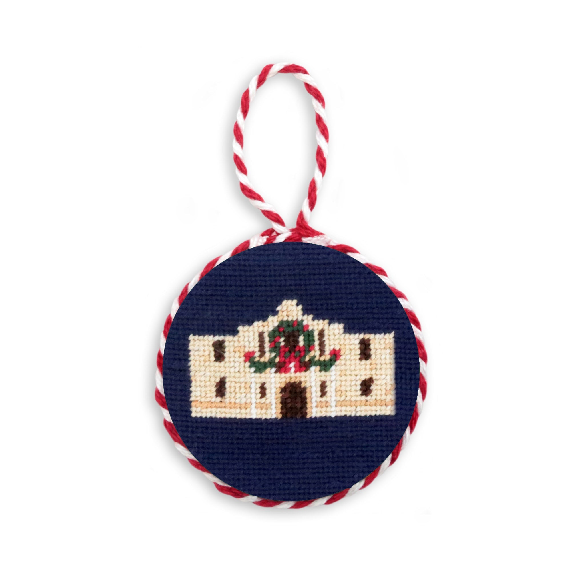 Smathers and Branson Christmas Alamo Needlepoint Ornament  