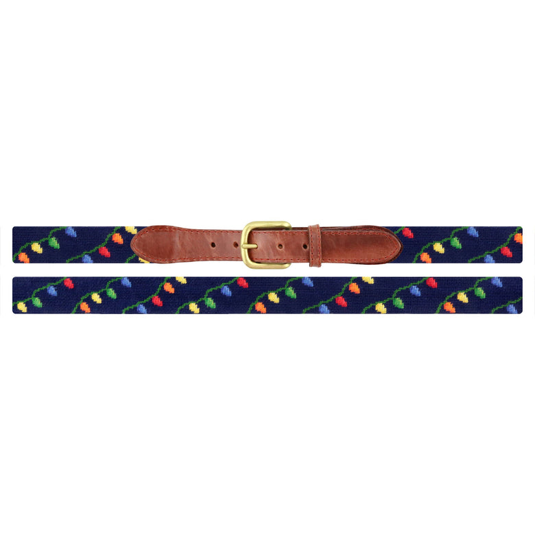 Smathers and Branson Christmas Lights Belt Dark Navy