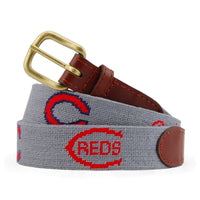 Smathers and Branson Cincinnati Reds Cooperstown Needlepoint Belt 