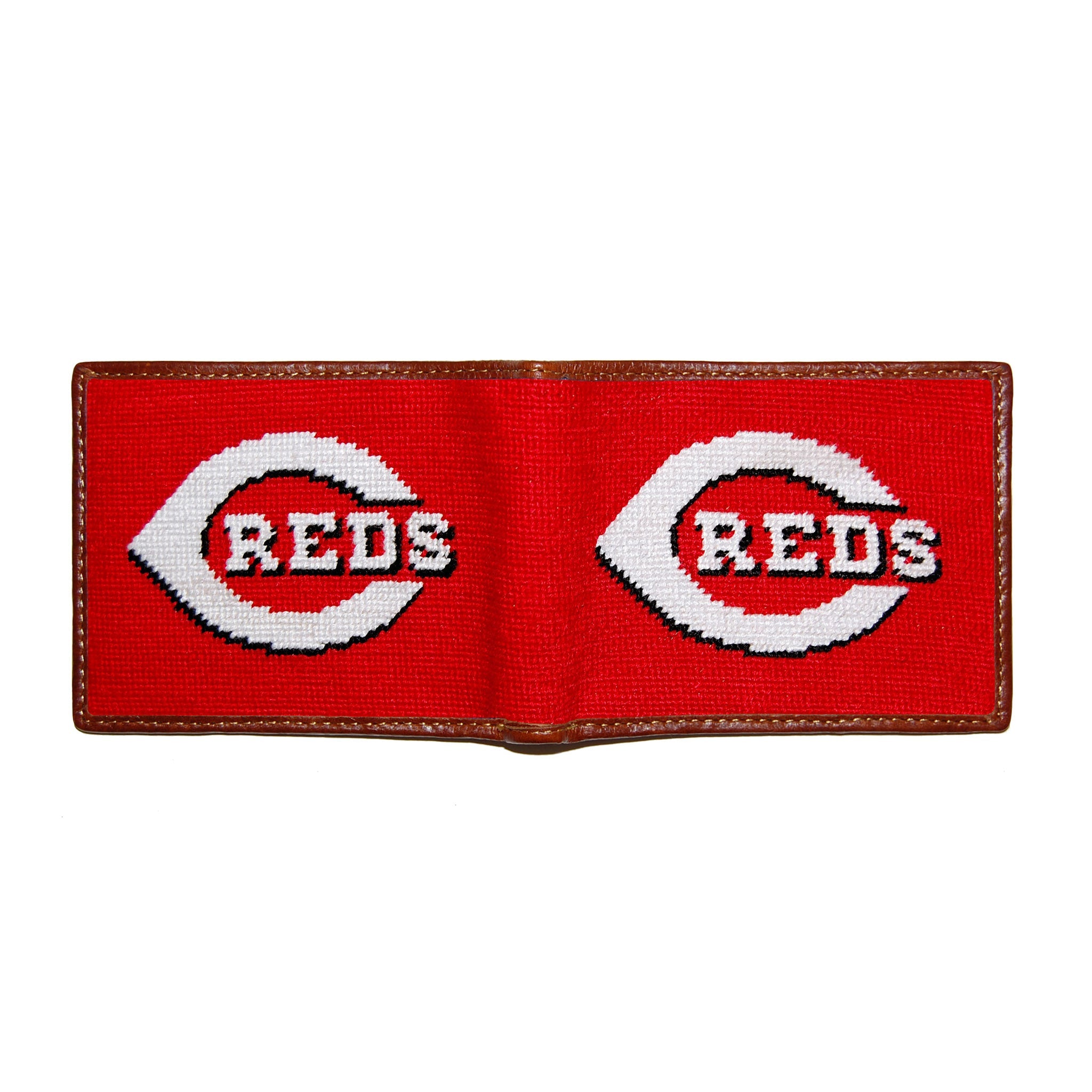 Smathers and Branson Cincinnati Reds Needlepoint Bi-Fold Wallet 