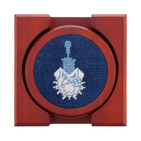 Smathers and Branson Citadel Needlepoint Coasters with coaster holder 