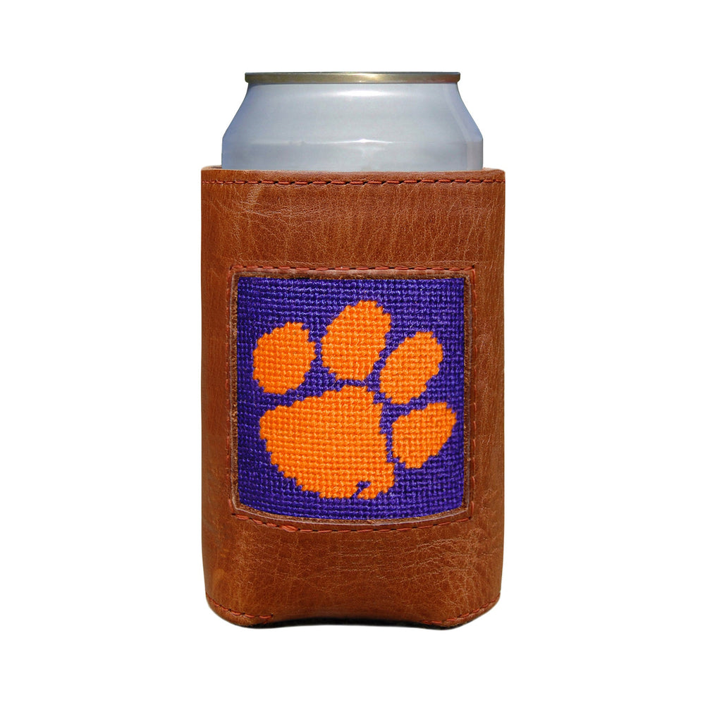Smathers and Branson Clemson Needlepoint Can Cooler Purple   