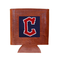 Smathers and Branson Cleveland Guardians Needlepoint Can Cooler Dark Navy   