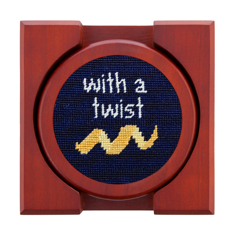 Smathers and Branson Cocktail Orders Coasters Dark Navy