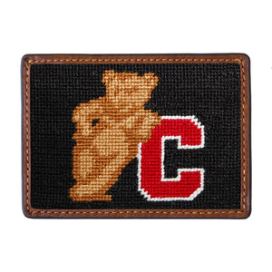 Smathers and Branson Cornell Needlepoint Credit Card Wallet Front side