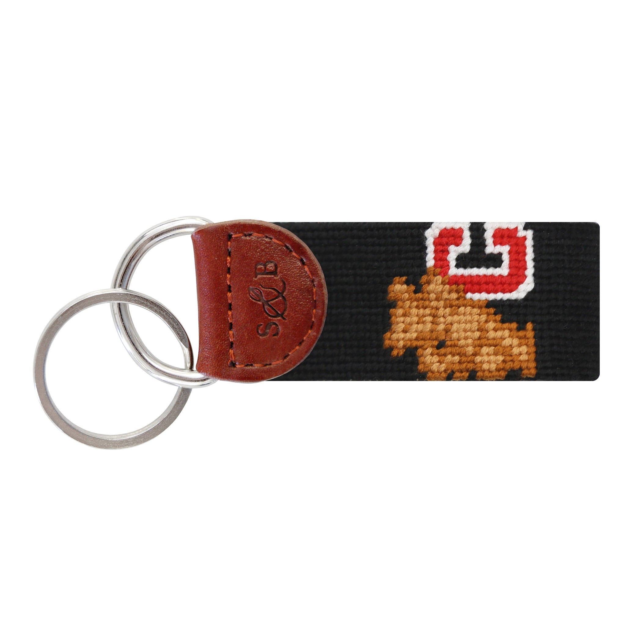 Smathers and Branson Cornell Needlepoint Key Fob  