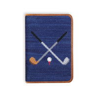 Smathers and Branson Crossed Clubs Classic Navy Needlepoint Golf Scorecard  