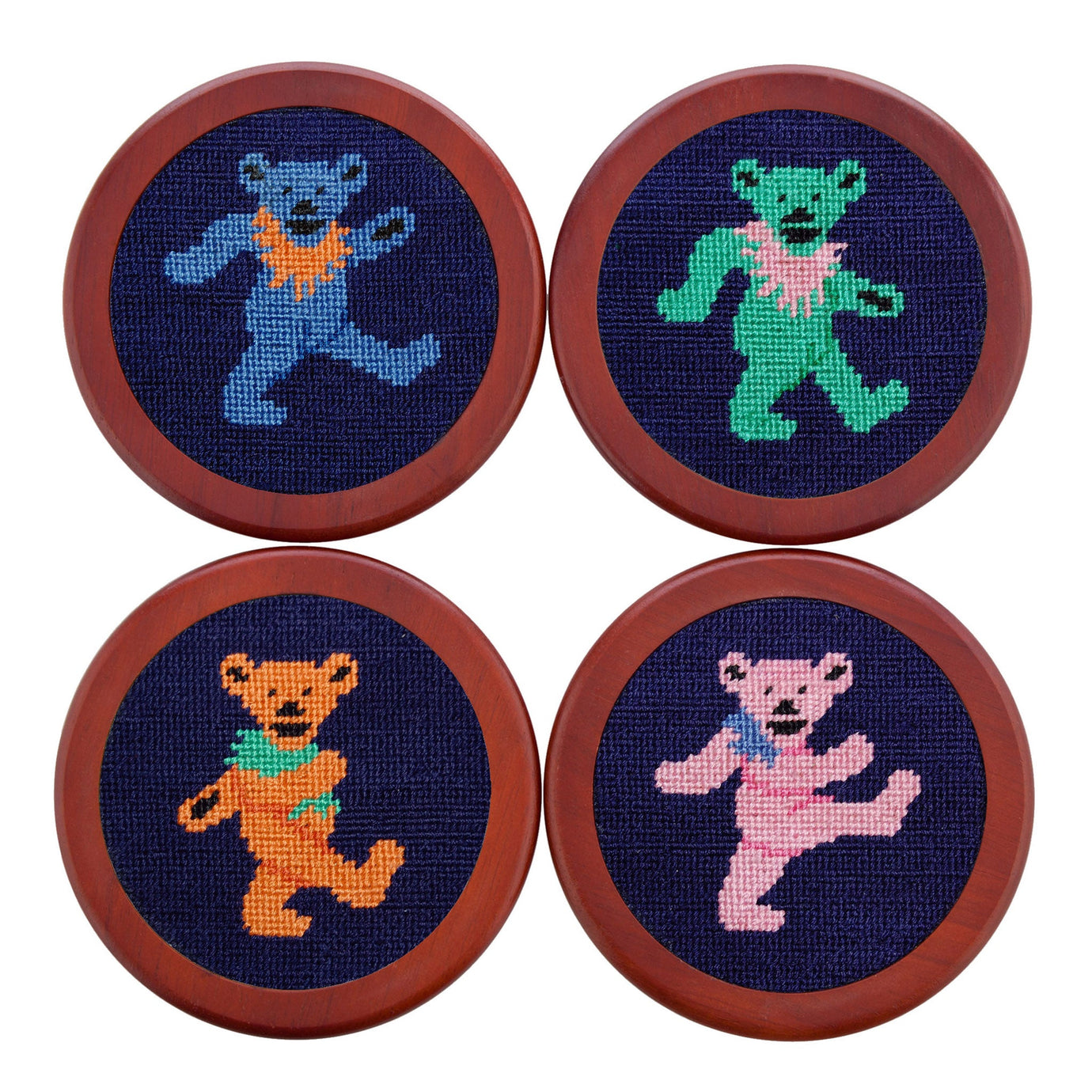 Smathers and Branson Dancing Bears Coasters Dark Navy