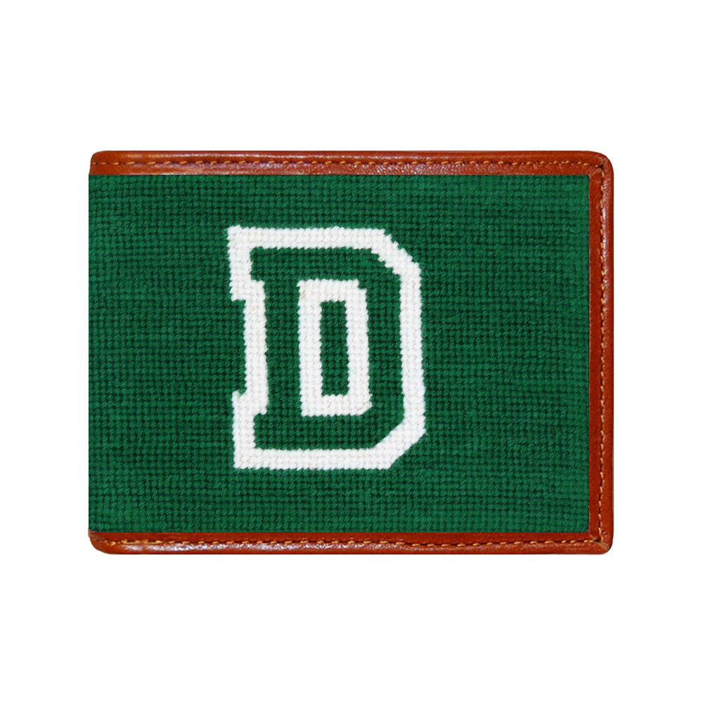 Smathers and Branson Dartmouth Emerald Needlepoint Bi-Fold Wallet  
