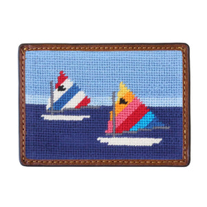 Smathers and Branson Day Sailor Needlepoint Credit Card Wallet Front side