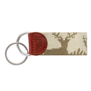 Smathers and Branson Deer Hunting Multi Needlepoint Key Fob  