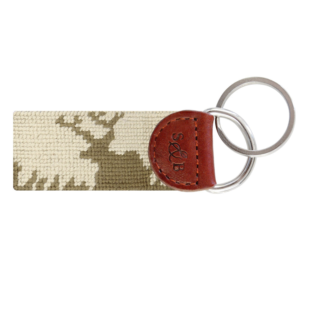 Smathers and Branson Deer Hunting Multi Needlepoint Key Fob Back 