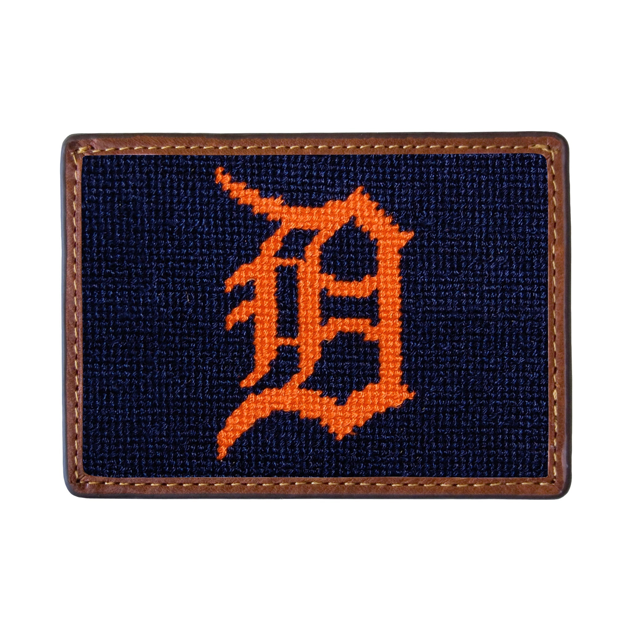 Smathers and Branson Detroit Tigers Needlepoint Credit Card Wallet Front side