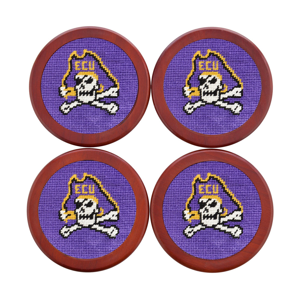 Smathers and Branson ECU Needlepoint Coasters    