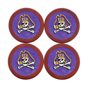 Smathers and Branson ECU Needlepoint Coasters    