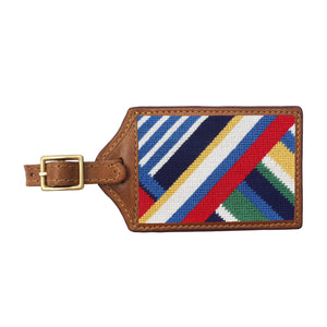 Smathers and Branson Essex Multi Needlepoint Luggage Tag 