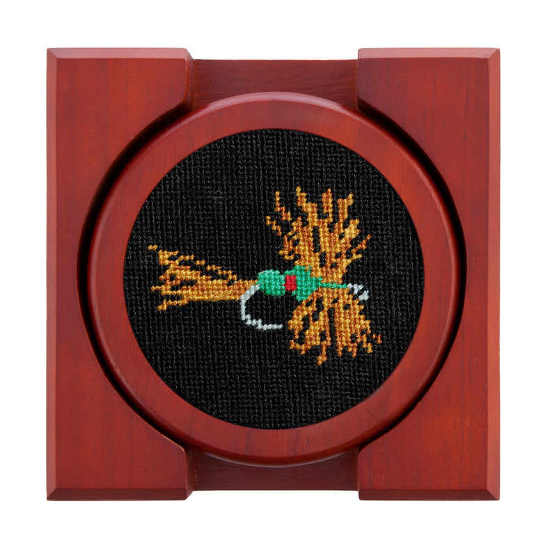 Smathers and Branson Fishing Flies Coasters Black