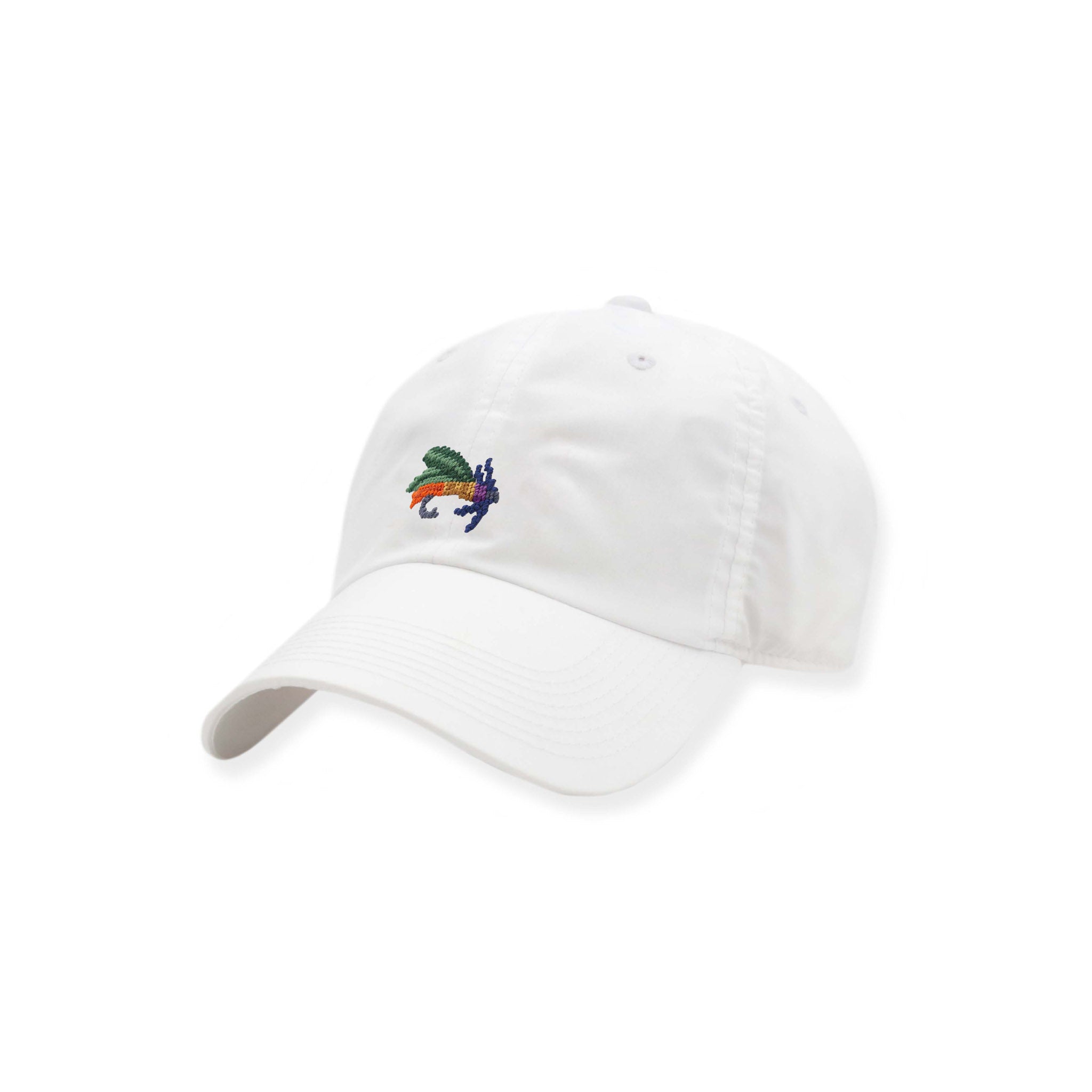 Smathers and Branson Fishing Fly Performance Needlepoint Hat White